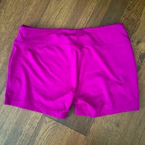 Under armor girls, pink shorts